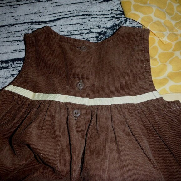 GYMBOREE Baby Giraffe 6-12 Month Dress Bodysuit Hat Outfit NWT - Picture 5 of 5